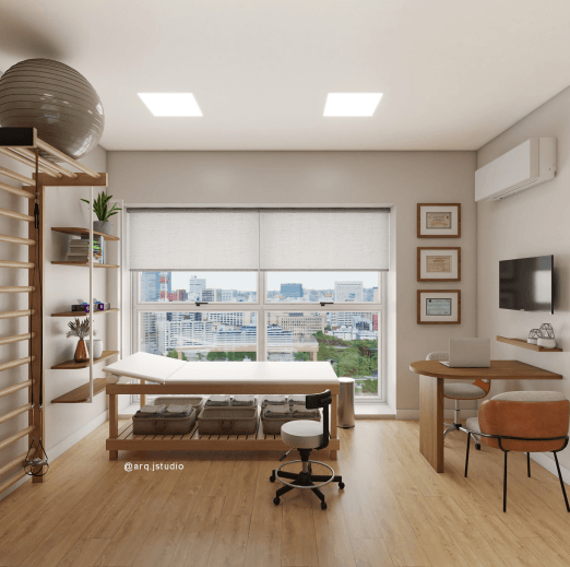 Consultório de fisioterapia pélvica na Vila Mariana São Paulo com vista da cidade